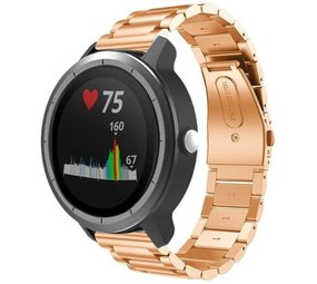 Strap-it Bracelet acier Garmin Vivoactive 3 (or rose)