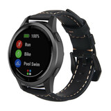 Strap-it Bracelet cuir Garmin Vivoactive 4 - 45mm - noir