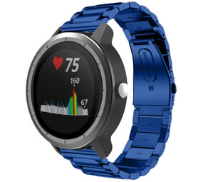 Strap-it Bracelet acier Garmin Vivoactive 3 (bleu)