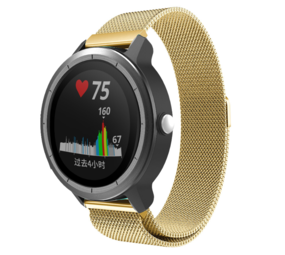 Strap-it Bracelet Milanais Garmin Vivoactive 3 (or)