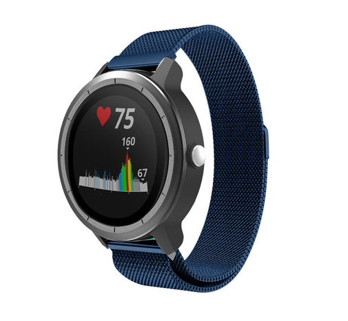 Strap-it Strap-it Bracelet Milanais Garmin Vivoactive 3 (bleu)
