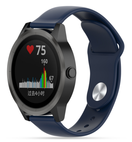Strap-it Strap-it Bracelet sport Garmin Vivoactive 3 (bleu foncé)