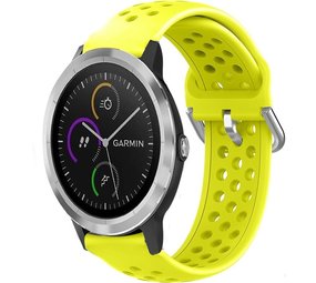 Strap-it Bracelet silicone avec trous Garmin Vivoactive 3 (jaune)