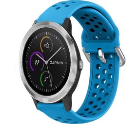Strap-it Bracelet silicone avec trous Garmin Vivoactive 3 (bleu)