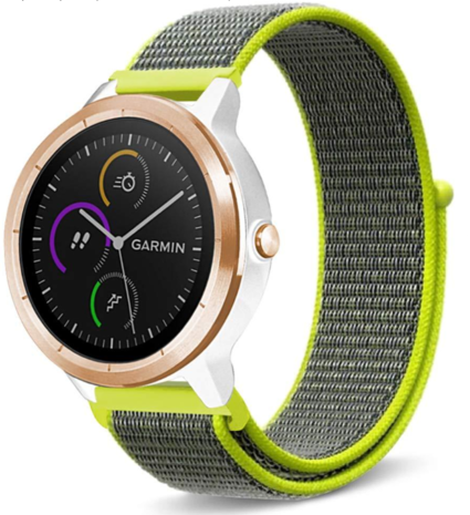 Strap-it Strap-it Bracelet nylon Garmin Vivoactive 4 - 45mm - fluorescent