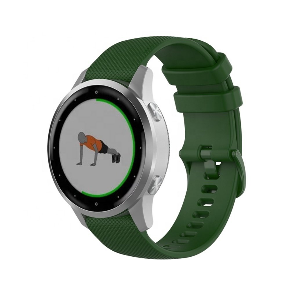 Strap-it Strap-it Bracelet silicone Garmin Vivoactive 4s - 40mm - vert armée