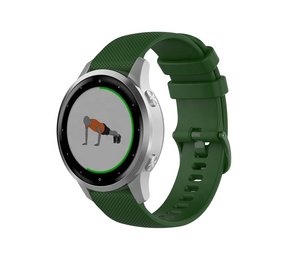 Strap-it Bracelet silicone Garmin Vivoactive 4s - 40mm - vert armée