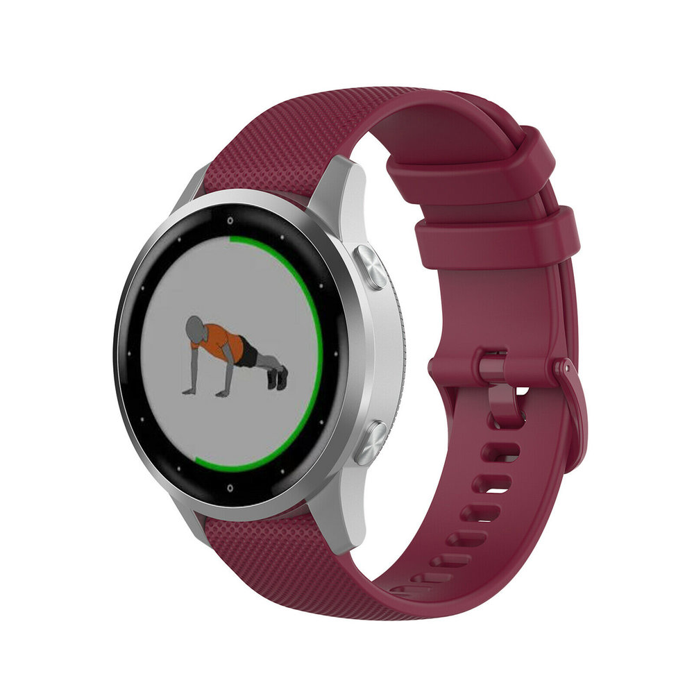 Strap-it Strap-it Bracelet silicone Garmin Vivoactive 4s - 40mm - rouge foncé