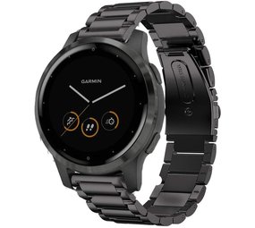 Strap-it Bracelet acier Garmin Vivoactive 4s - 40mm - noir