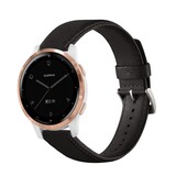 Strap-it Bracelet cuir Garmin Vivoactive 4s - 40mm - noir