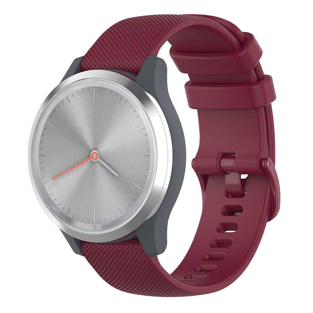 Strap-it Strap-it Bracelet silicone Garmin Vivomove 3s - 39mm - rouge foncé
