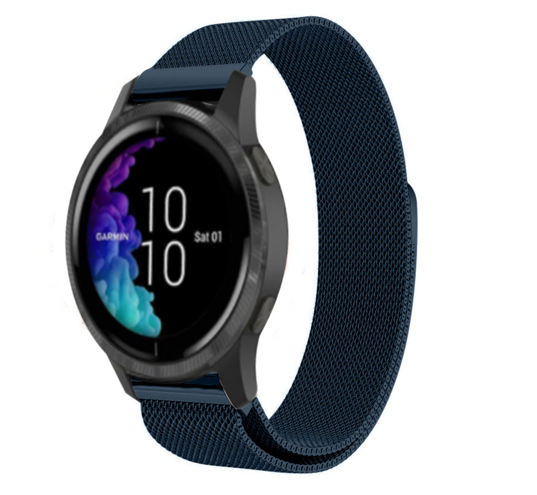 Strap-it Strap-it Bracelet Milanais Garmin Venu (bleu) Strap-it Strap-it Bracelet Milanais Garmin Venu (bleu)