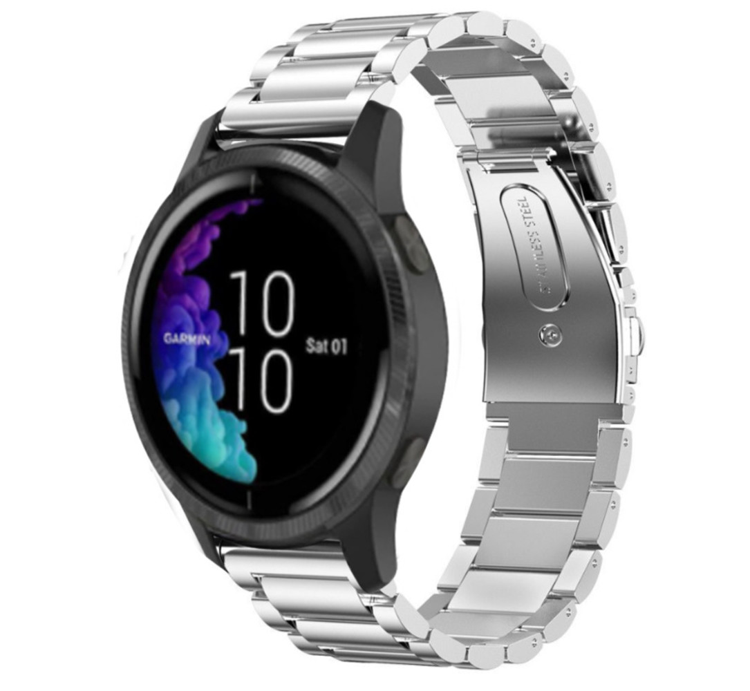 Strap-it Strap-it Bracelet acier Garmin Venu (argent)