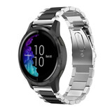 Strap-it Bracelet acier Garmin Venu (argent/noir)