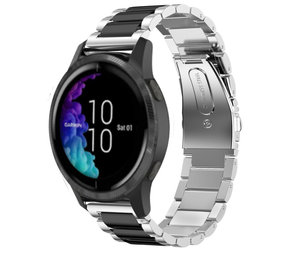 Strap-it Bracelet acier Garmin Venu (argent/noir)