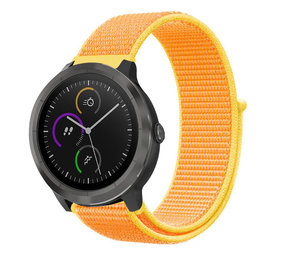 Strap-it Bracelet nylon Garmin Venu (jaune clair)