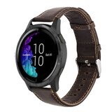 Strap-it Bracelet cuir Garmin Venu (marron foncé)