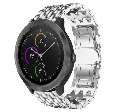Strap-it Strap-it Bracelet acier dragon Garmin Vivoactive 3 (argent)