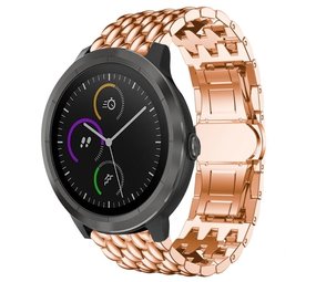 Strap-it Bracelet acier dragon Garmin Vivoactive 3 (or rose)