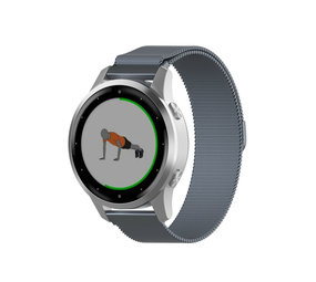 Strap-it Bracelet Milanais Garmin Vivoactive 4s - 40mm - gris