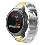 Strap-it Bracelet acier Garmin Vivoactive 3 (argent/or)
