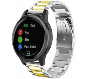 Strap-it Bracelet acier Garmin Vivoactive 4 - 45mm - argent/or