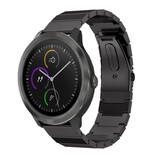 Strap-it Bracelet métal Garmin Vivoactive 3 (noir)