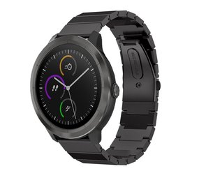 Strap-it Bracelet métal Garmin Vivoactive 3 (noir)