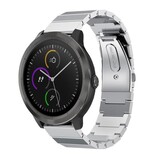 Strap-it Bracelet métal Garmin Vivoactive 3 (argent)