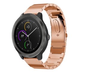 Strap-it Bracelet métal Garmin Vivoactive 4 (or rose)