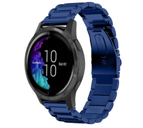 Strap-it Bracelet acier Garmin Venu (bleu)