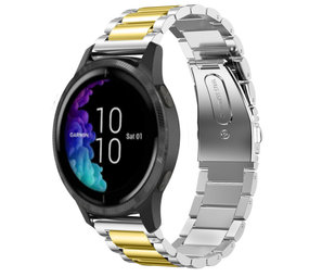 Strap-it Bracelet acier Garmin Venu (argent/or)