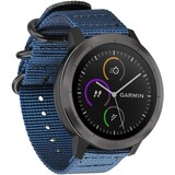 Strap-it Bracelet nylon boucle Garmin Vivoactive 4 - 45mm - bleu