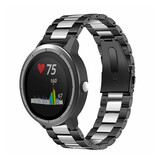 Strap-it Bracelet acier Garmin Vivoactive 3 (noir/argent)