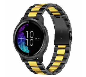 Strap-it Bracelet acier Garmin Venu (noir/or)