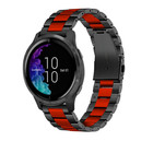 Strap-it Strap-it Bracelet acier Garmin Venu (noir/rouge)