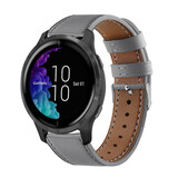 Strap-it Bracelet cuir Garmin Venu (gris)