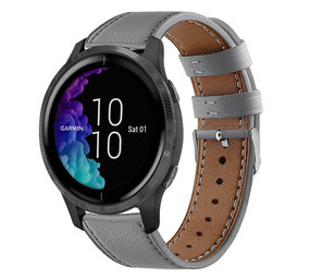 Strap-it Bracelet cuir Garmin Venu (gris)