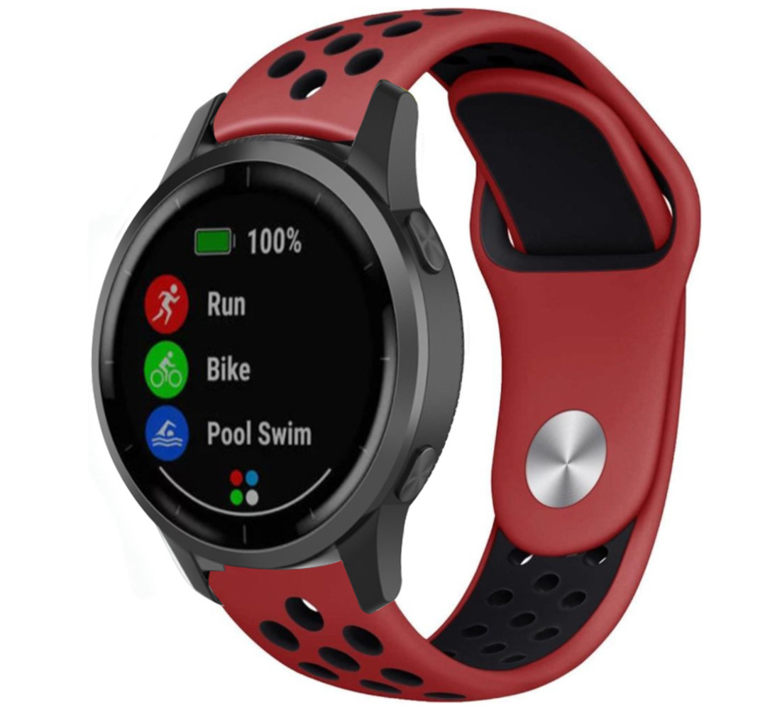 Bracelet sport Garmin Vivoactive 4 45mm rouge noir