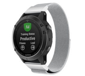 Strap-it Bracelet Milanais Garmin Fenix ​​​​5/6 (argent)