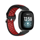 Strap-it Bracelet sport Fitbit Versa 3 (noir/rouge)