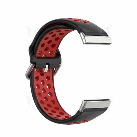 Strap-it Strap-it Bracelet sport Fitbit Versa 3 (noir/rouge)
