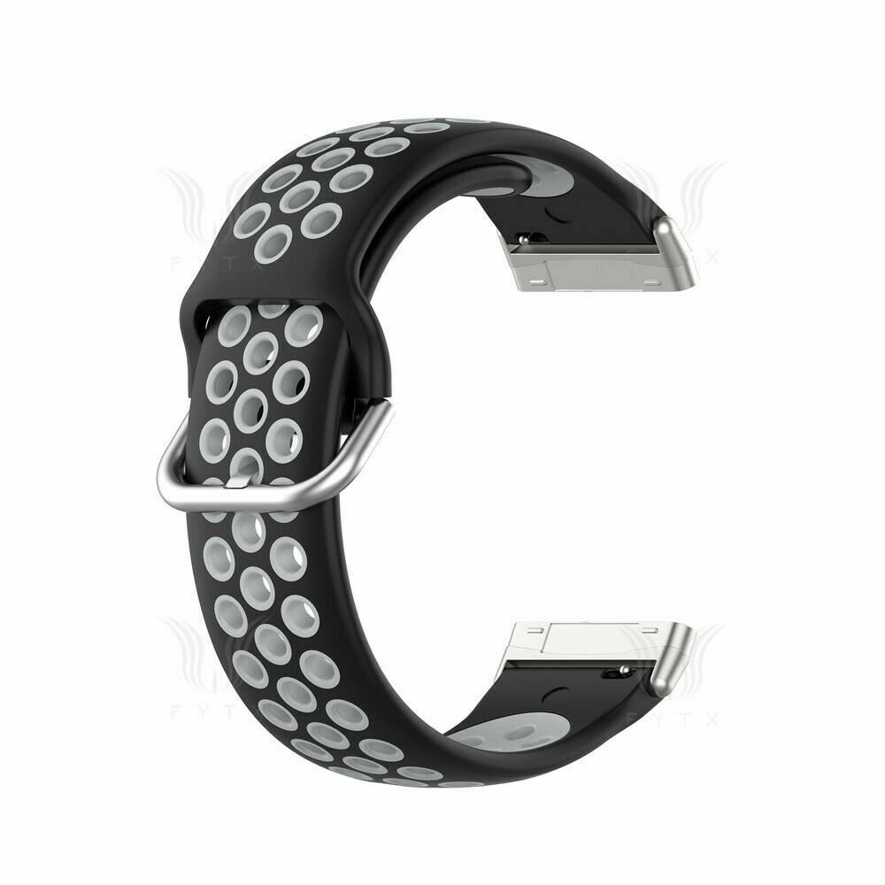 Strap-it Strap-it Bracelet sport Fitbit Versa 3 (noir/gris) Strap-it Strap-it Bracelet sport Fitbit Versa 3 (noir/gris)