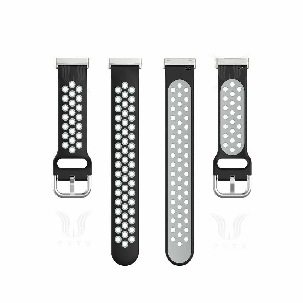 Strap-it Strap-it Bracelet sport Fitbit Versa 3 (noir/gris) Strap-it Strap-it Bracelet sport Fitbit Versa 3 (noir/gris)