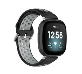 Strap-it Bracelet sport Fitbit Versa 3 (noir/gris)