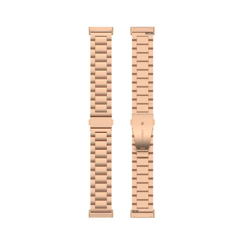Strap-it Strap-it Bracelet acier Fitbit Versa 3(or rose)