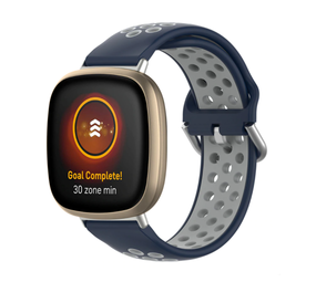 Strap-it Bracelet sport Fitbit Sense (bleu/gris)