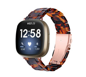 Strap-it Bracelet résine Fitbit Versa 3 (lave)