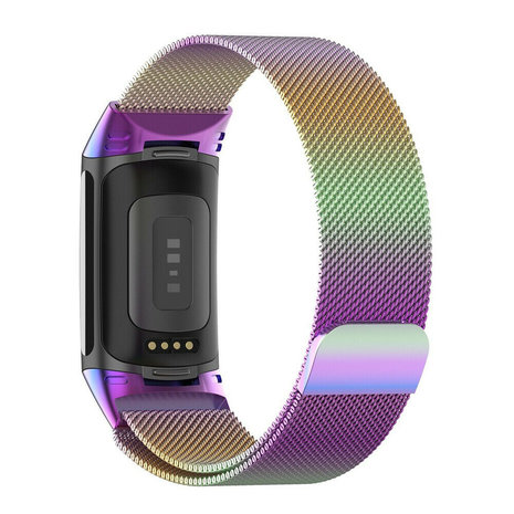 Strap-it Strap-it Bracelet Milanais Fitbit Charge 5 (arc-en-ciel) Strap-it Strap-it Bracelet Milanais Fitbit Charge 5 (arc-en-ciel)