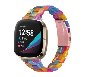 Strap-it Bracelet résine Fitbit Sense (coloré)
